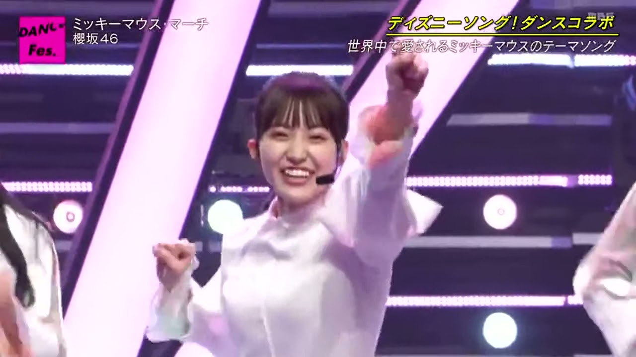 櫻坂46 ミッキーマウス マーチ Cdtvライブ ライブ 21年04月19日 乃木坂 欅坂 日向坂の動画ここ 46movies